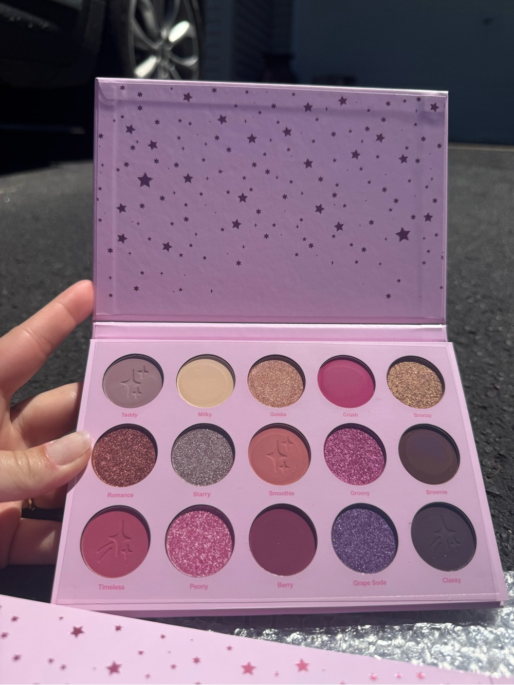 Pink & Purple 16-Color Eyeshadow Palette — Shimmer & Matte Pink Tones